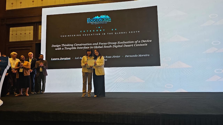 Prof. Fernando Moreira, investigador integrado do REMIT, ganhou o prémio Best Paper na conferência IEEE EDUCON 2026